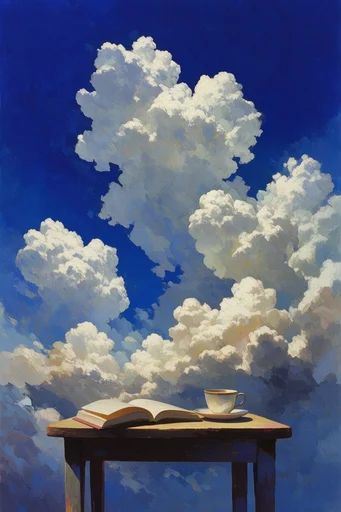 Surrealist Cobalt Horizon style reference image — painterly texture