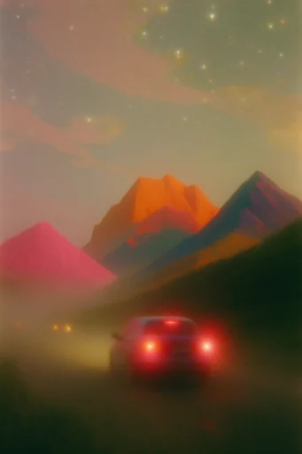 Amber Nocturnal Haze style reference image — amber atmospheric haze
