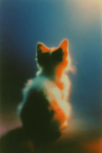 Ethereal Thermal Motion style reference image — heavy analog film grain