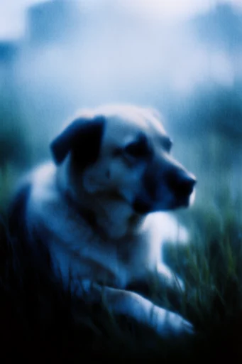 Ethereal Cyanotype Dreamscape style reference image — deep cobalt and cyan