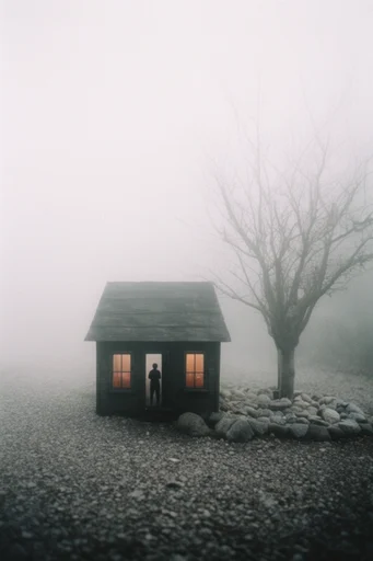 Atmospheric Liminal Melancholia style reference image — desaturated cool tones