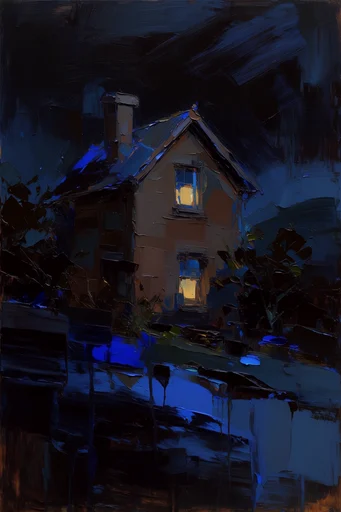 Luminous Noir Expressionism style AI image example 4