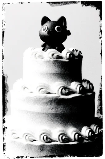 Gritty Monochromatic Noir style reference image — gritty screenprint