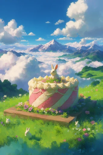 Vibrant Ghibli Fantasy style reference image — stylized adventure art