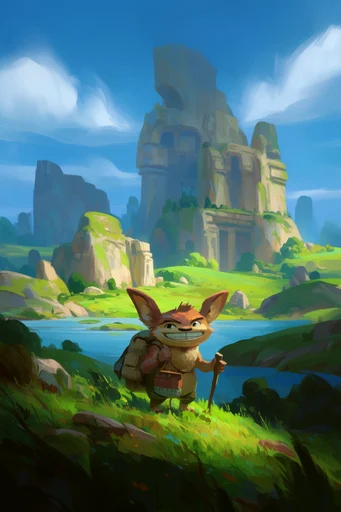 Vibrant Whimsical Painterly style AI image example 3