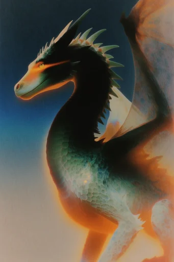 Analog Spectral Surrealism style reference image — glowing aura