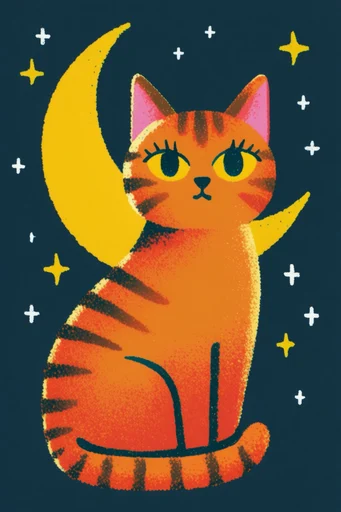 Textured Retro Folk Graphics style reference image — folk art aesthetic