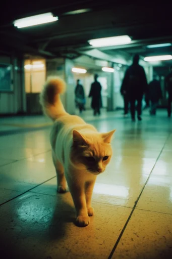 Cinematic Urban Solitude style reference image — analog texture