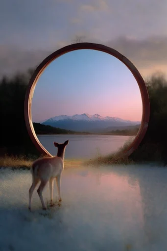Ethereal Twilight Surrealism style AI image example 3