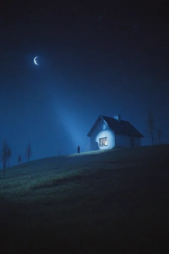 Nocturnal Solitary Minimalism style AI image example 4