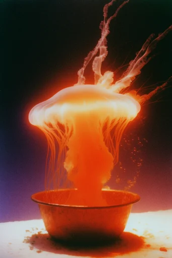 Analog Abyssal Inferno style reference image — high contrast chiaroscuro