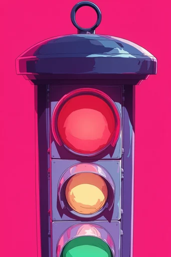 Retro Neon Anime style reference image — bold ink outlines