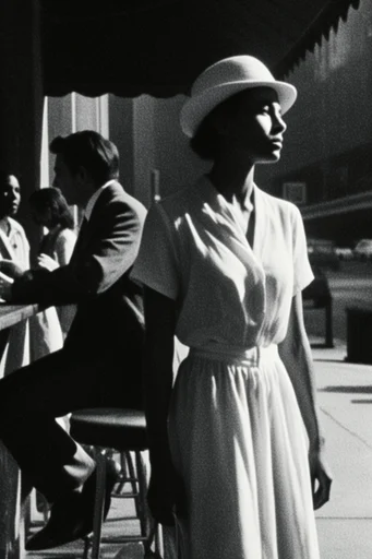 Cinematic Chiaroscuro Noir style reference image — high-contrast black and white