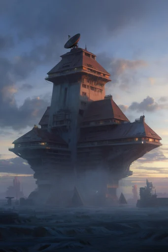 Monolithic Industrial Futurism style reference image — retro-futuristic realism