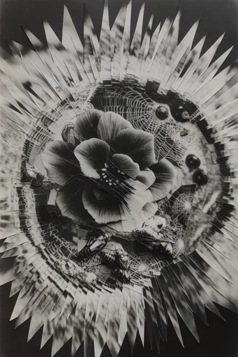 Monochrome Fragmentation Aesthetic style reference image — chiaroscuro lighting