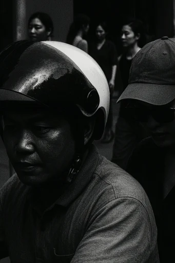 Cinematic Chiaroscuro Portraits style reference image — high-contrast monochrome