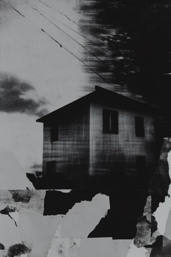 Stark Analog Noise style reference image — brutalist collage