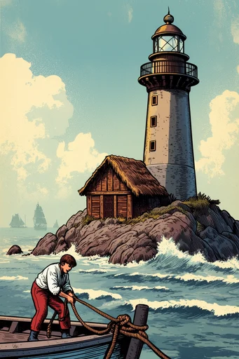 Vintage Narrative Illustration style reference image — muted earth tones
