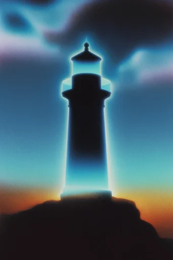 Thermal Grain Surrealism style reference image — surreal neon aura