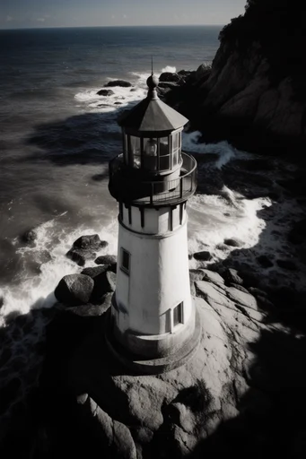 Monochrome Shadow Architecture style reference image — intricate shadow patterns