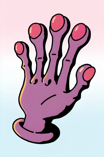 Surreal Psychedelic Fluidity style reference image — biomorphic forms