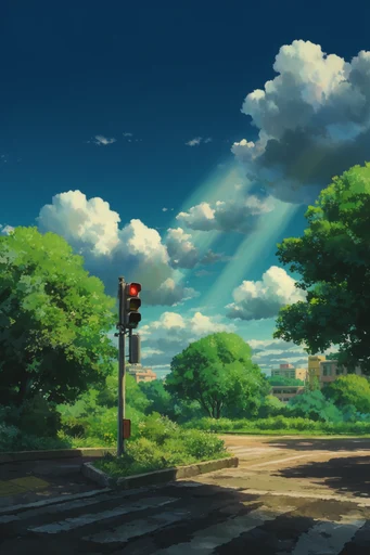 Luminous Anime Pastoralism style reference image — painterly anime background