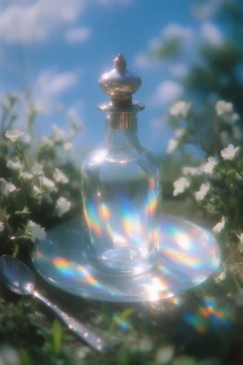 Luminous Prismatic Dreamscape style reference image — rainbow lens flare