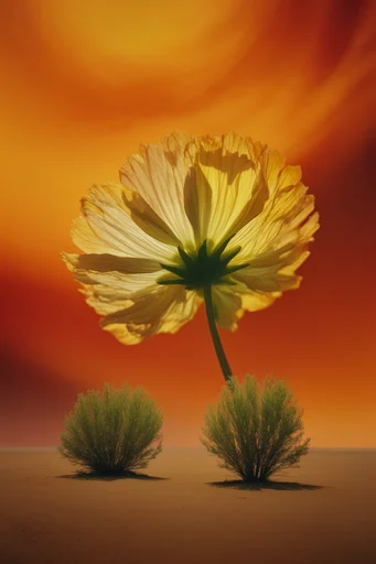 Dramatic Chiaroscuro Botanicals style AI image example 2