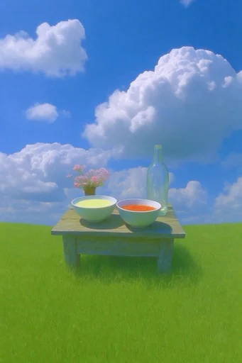 Luminous Liminal Landscapes style reference image — vibrant saturation