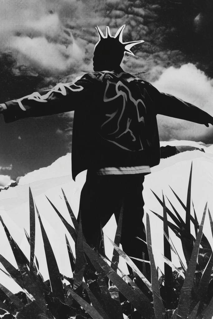 Gritty Punk Zine style AI image example 2