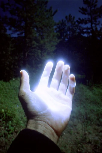 Spectral Nocturnal Glow style reference image — overexposed white glow