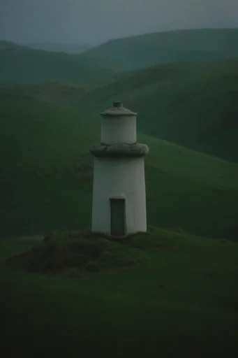 Melancholic Pastoral Surrealism style reference image — vast rolling landscapes
