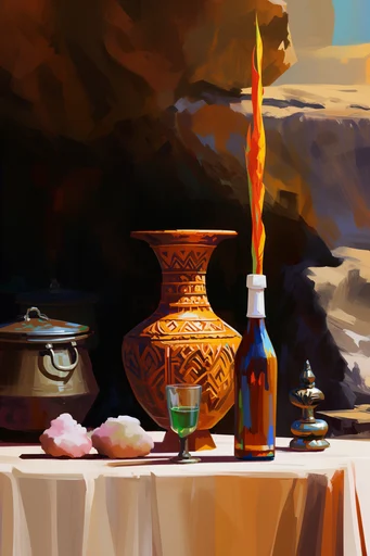 Painterly Heroic Chiaroscuro style reference image — dramatic chiaroscuro lighting