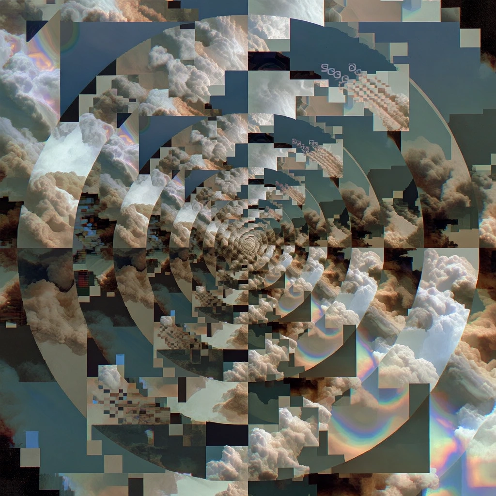 Recursive spiral composition of a circular diagram with... | Krea