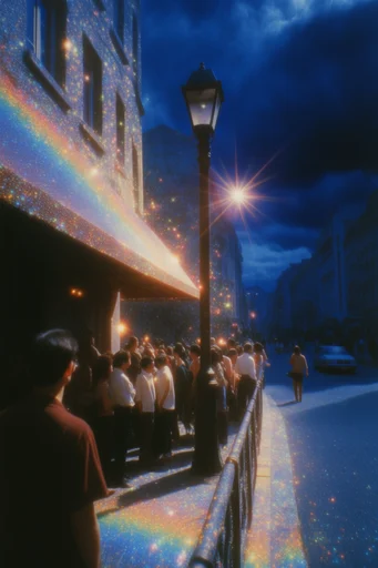 Prismatic Retro Dreamscape style reference image — prismatic light dispersion