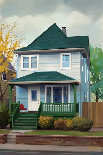 Graphic Gouache Illustrative style reference image — soft atmospheric lighting