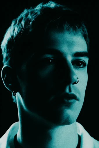 High-Contrast Neon Noir style reference image — stark rim lighting