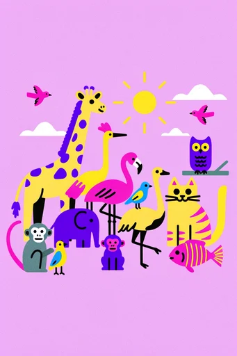 Whimsical Risograph Dreamscape style reference image — grainy texture overlay