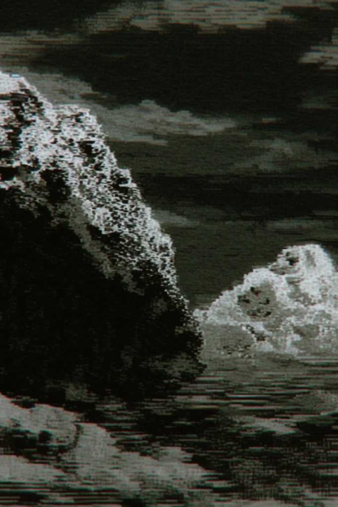 Analog Glitch Noir style AI image example 2