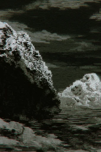 Analog Glitch Noir style reference image — analog glitch art
