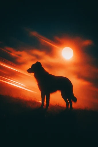 Cinematic Retro Cosmic Noir style reference image — surreal cosmic landscape