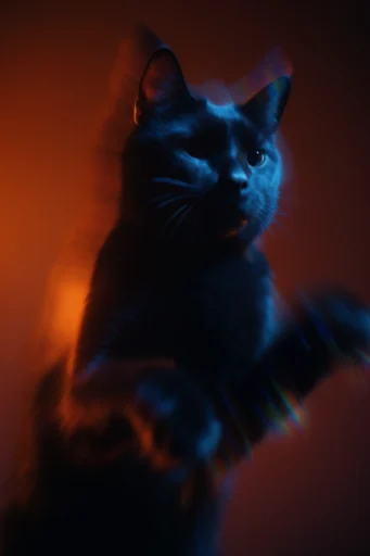 Kinetic Neon Nocturne style reference image — surreal ghosting effect