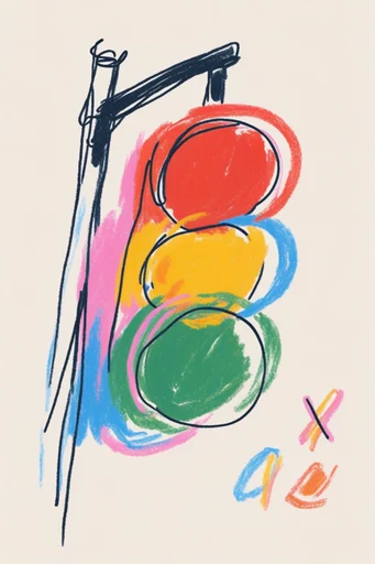 Expressive Fauvist Sketchbook style reference image — cream background
