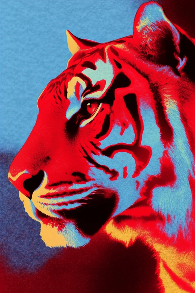 Neon Dithered Graphic style AI image example 3