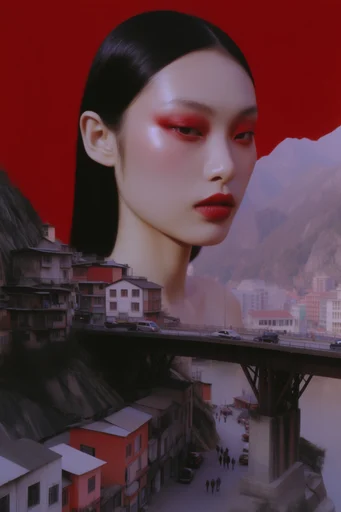 Monochromatic Crimson Avant-Garde style reference image — monochromatic crimson