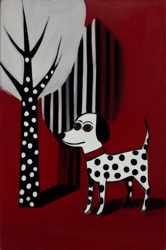 Textured Naive Modernism style reference image — gothic whimsy