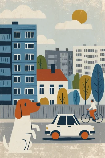 Retro Folk Risograph style reference image — risograph print texture