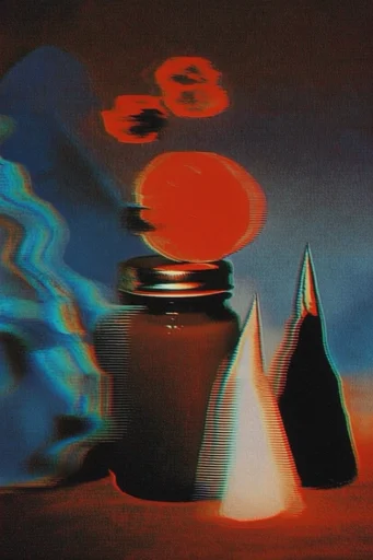 Analog Glitch Synthesis style reference image — chromatic aberration