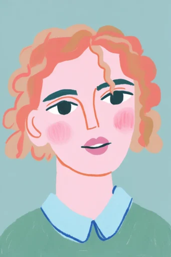 Naive Folk Gouache style reference image — bold ink outlines