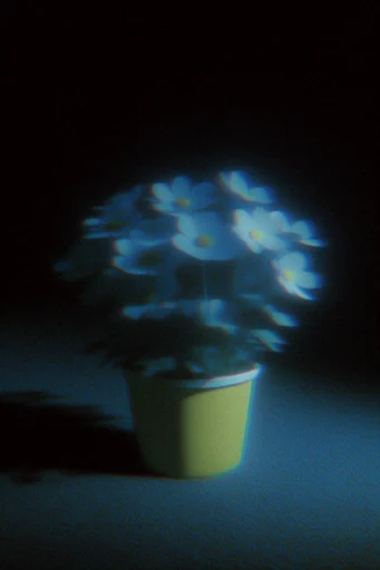 Nocturnal Cobalt Liminality style reference image — chromatic aberration